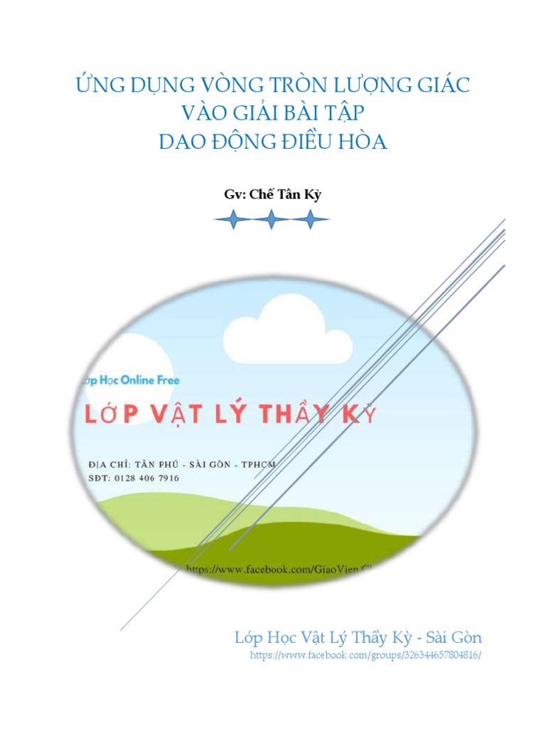 Ung dung vong tron luong giac vao giai bai tap dao dong dieu hoa che