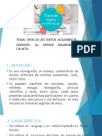 Tipos Textos Académicos 2023 .Techi .