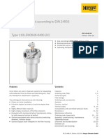 Inline Filter With Filter Element According To DIN 24550: Features