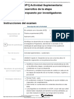 Examen (ACDB 1-20%) (SUP 1) Actividad Suplementaria Identifique Los Desarrollos de La Etapa Sensoriomotriz Propuesto Por Investigadores Piagetianos