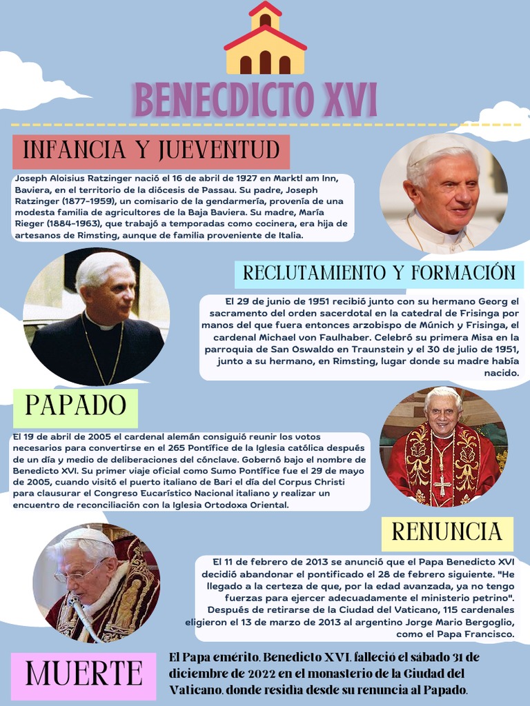 Biografía de Benedicto XVI para niños | PDF | Papa Benedicto Xvi ...