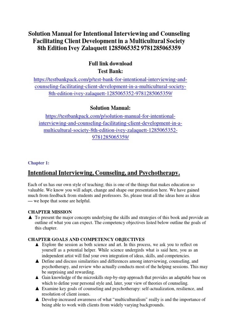 Intentional interviewing and counseling facilitating client development