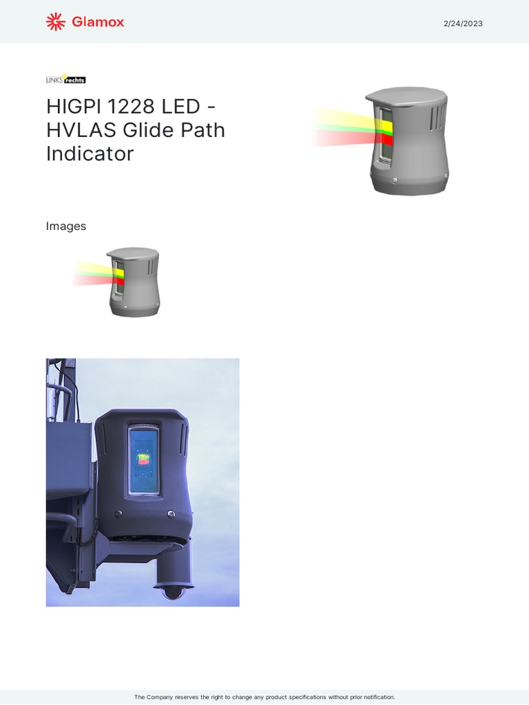 HIGPI 1228 HVLAS Glide Path Indicator | PDF