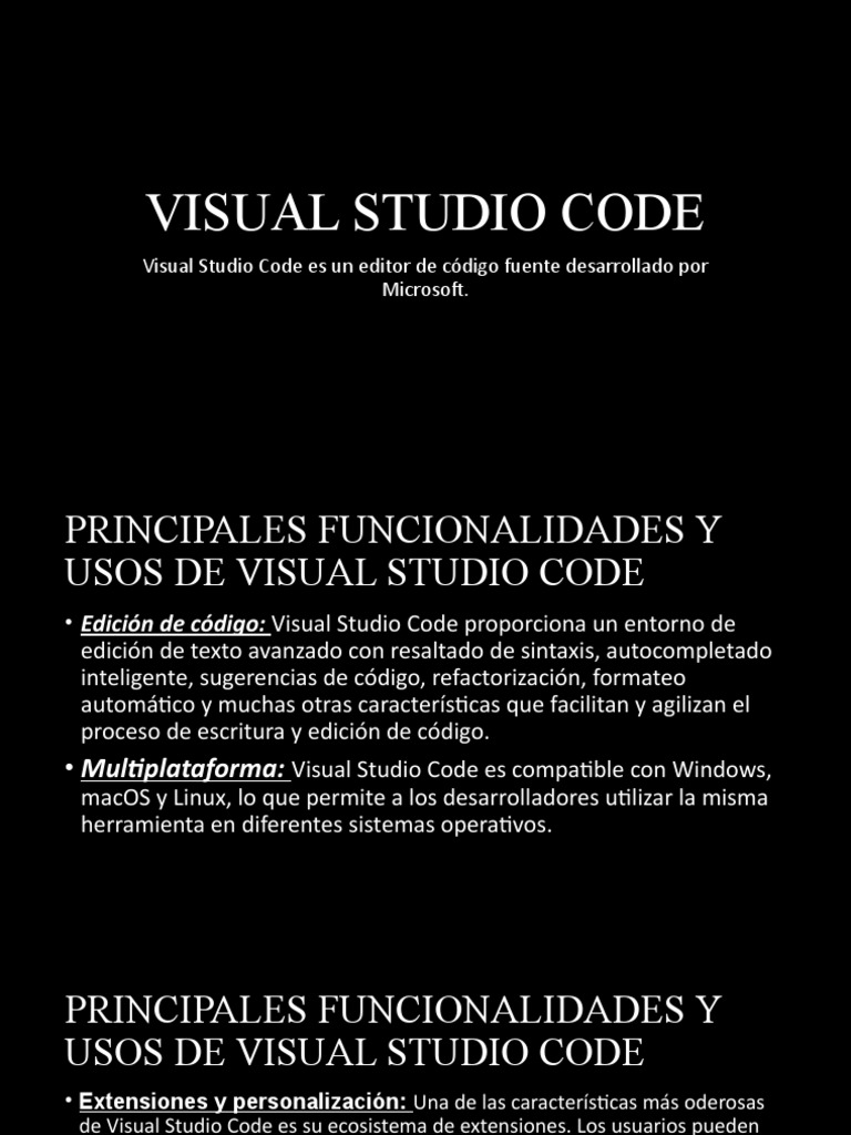 Visual Studio Code | PDF | Ingeniería Informática | Ingeniería de software