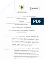 PERBAN BP2MI No 03 Tahun 2020 Tentang Tata Cara Penerbitan dan Pencabutan Surat Izin Perekrutan PMI