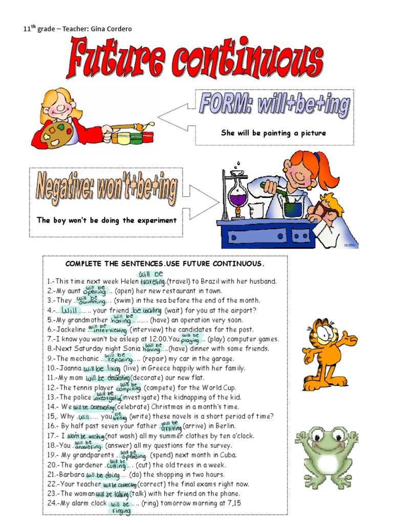 Future Continuous and Conditional Exercises | PDF