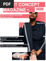 Free Portfolio Model Magazine Template