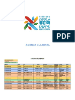 Agenda Del Programa Distrital de Gestión Cultural y Comunitaria