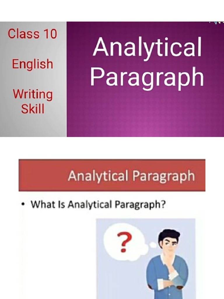 Analytical Paragraph | PDF