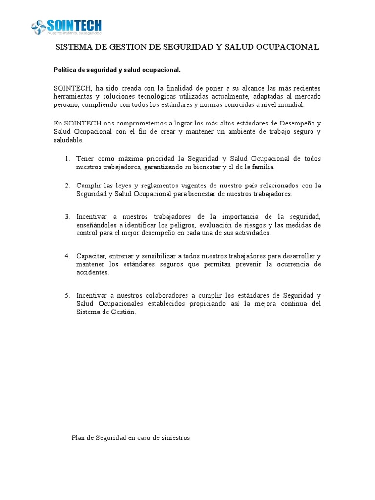 Protocolo De Seguridad Pdf Seguridad Y Salud Ocupacional Valores