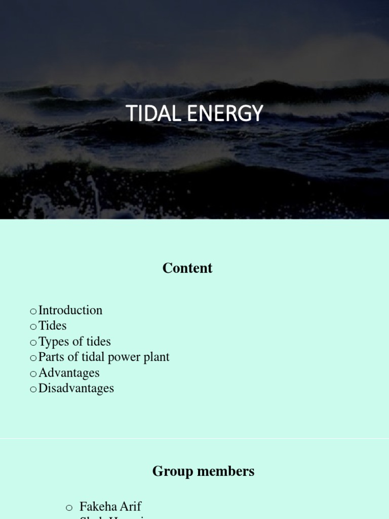 Tidal Energy | PDF | Tide | Physical Quantities