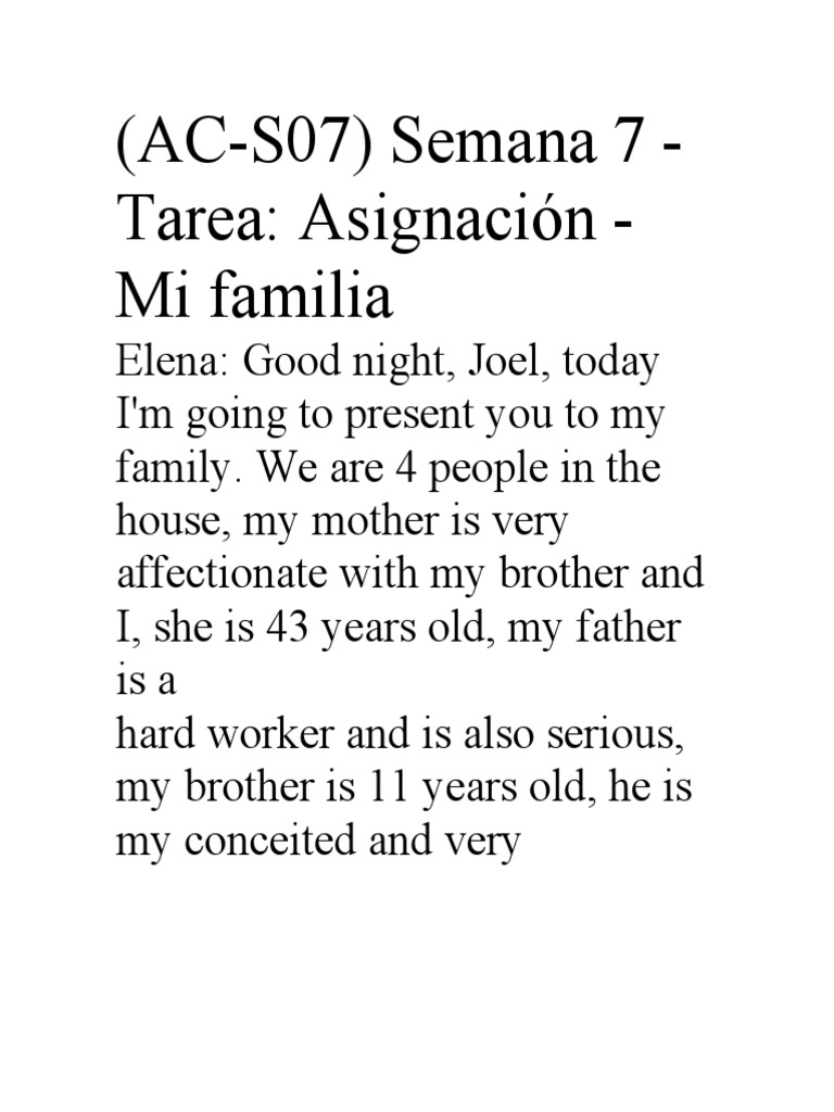 My Family Assignment Overview | PDF | Ethnobiology | Domestication