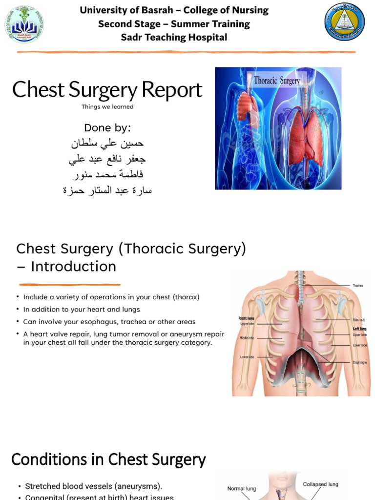 Chest Surgery Report PDF Thorax Cardiothoracic Surgery