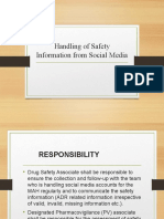 Handling of Safety Information from Social Media