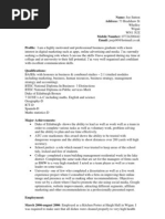 Joseph Sutton CV