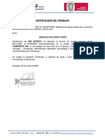 Certificado de Trabajo