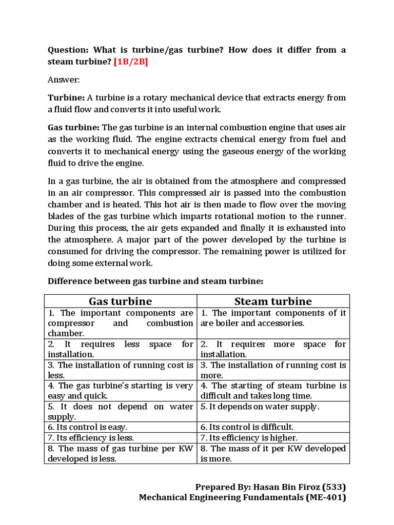 Gas Turbine Pdf Turbine Gas Turbine