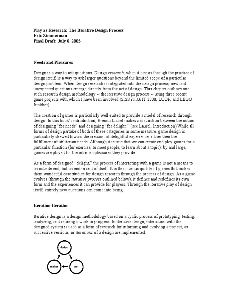Iterative Design Examples