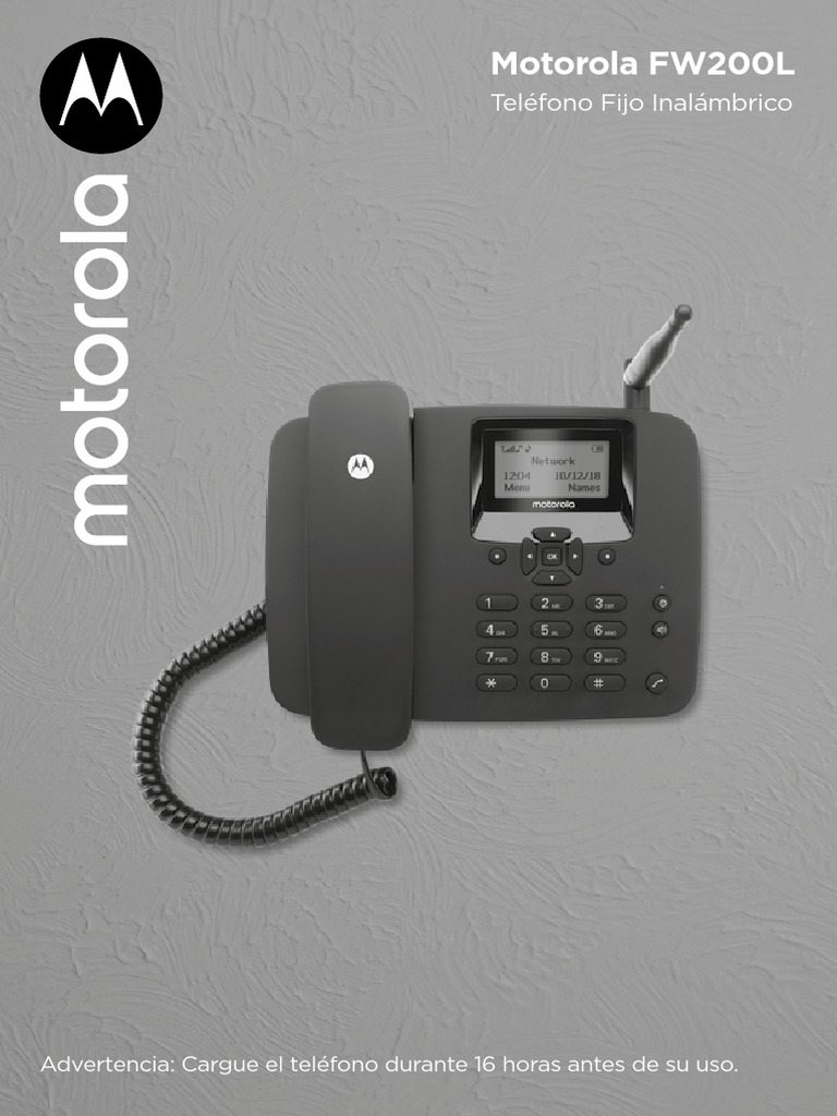Manual Teléfono Motorola FW200L. Teléfono Fijo Con Tarjeta SIM. PDF