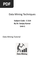 Data Mining Techniques Unit-1