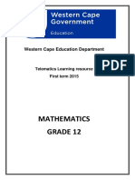 2015 Gr12 Maths WKBK