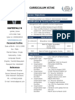 Curriculum Vitae: Hafeefali N