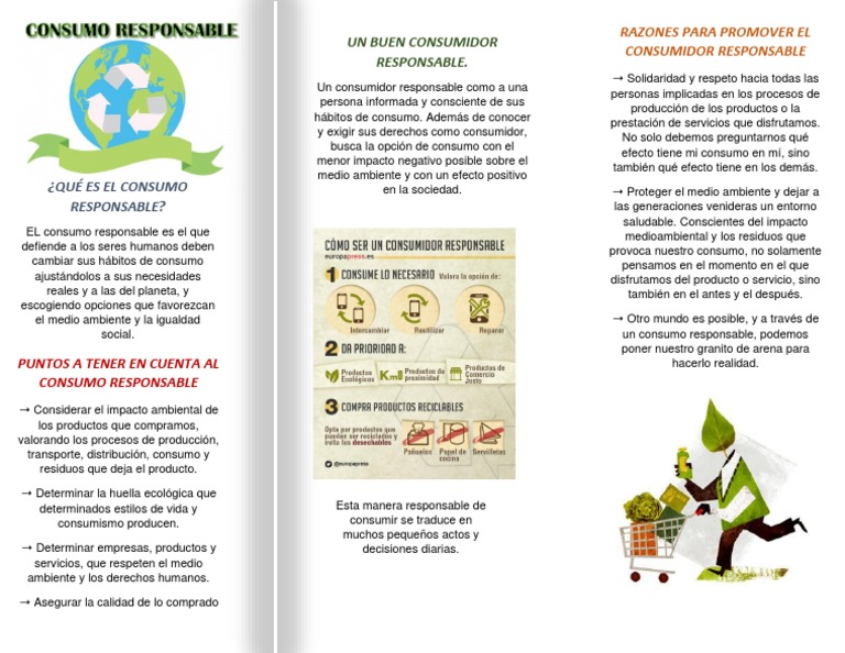 Consumo Responsable Pdf Consumo Economía Los Consumidores