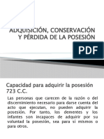 Adquisicion Conservacion y Perdida de La Posesion 2019