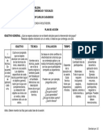 Instructivo para Diseño Del Plan de Acción