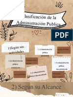 Clasificación de La Administración Pública