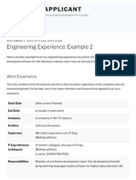Engineering Experience - Example 2 - The P.Eng. Applicant