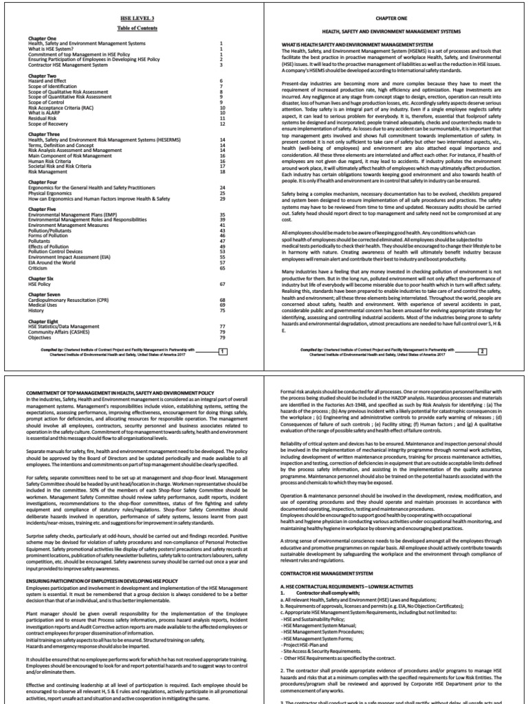 Hse 3 Book Pdf Risk Risk Management