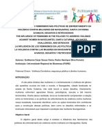 A Influência Dos Feminismos Nas Políticas de Enfrentamento Da Violência Contra Mulheres em Navegantes, Santa Catarina