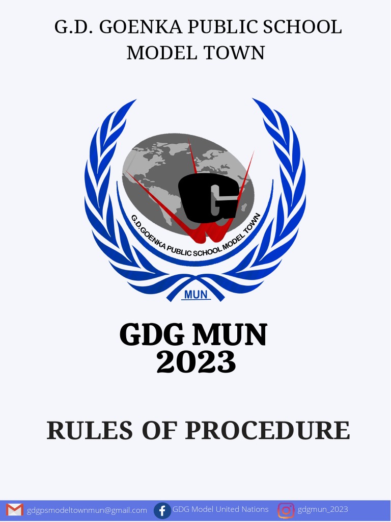 Rules of Procedure GDG MUN 2023 (1) 1 PDF Committee
