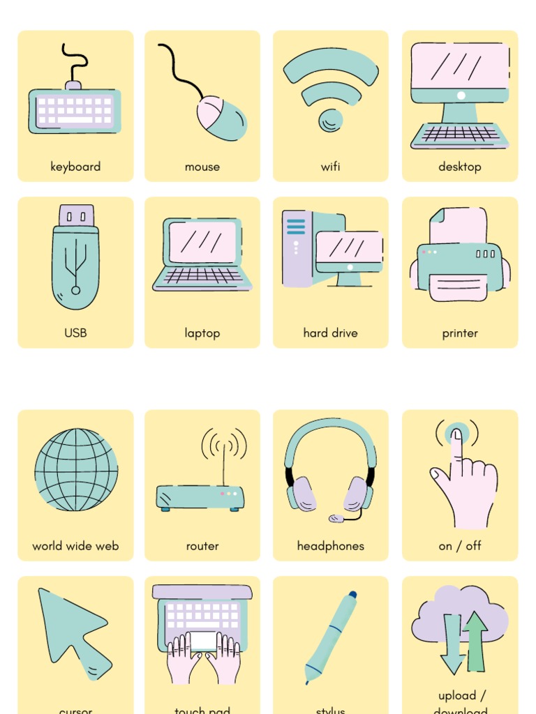 Computer Vocabulary Flashcards | PDF