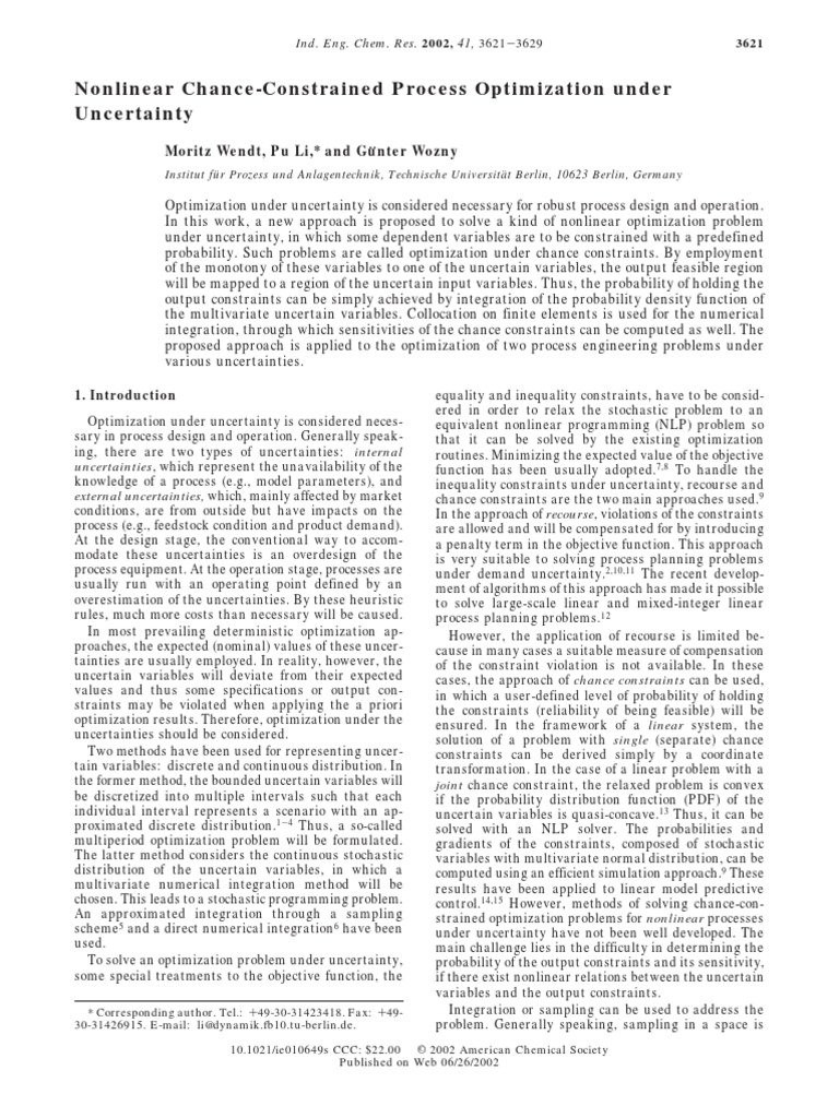 Kinetic Uncertainty Single Chance Constraint | PDF | Mathematical ...