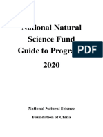 National Natural Science Fund Guide To Programs 2020