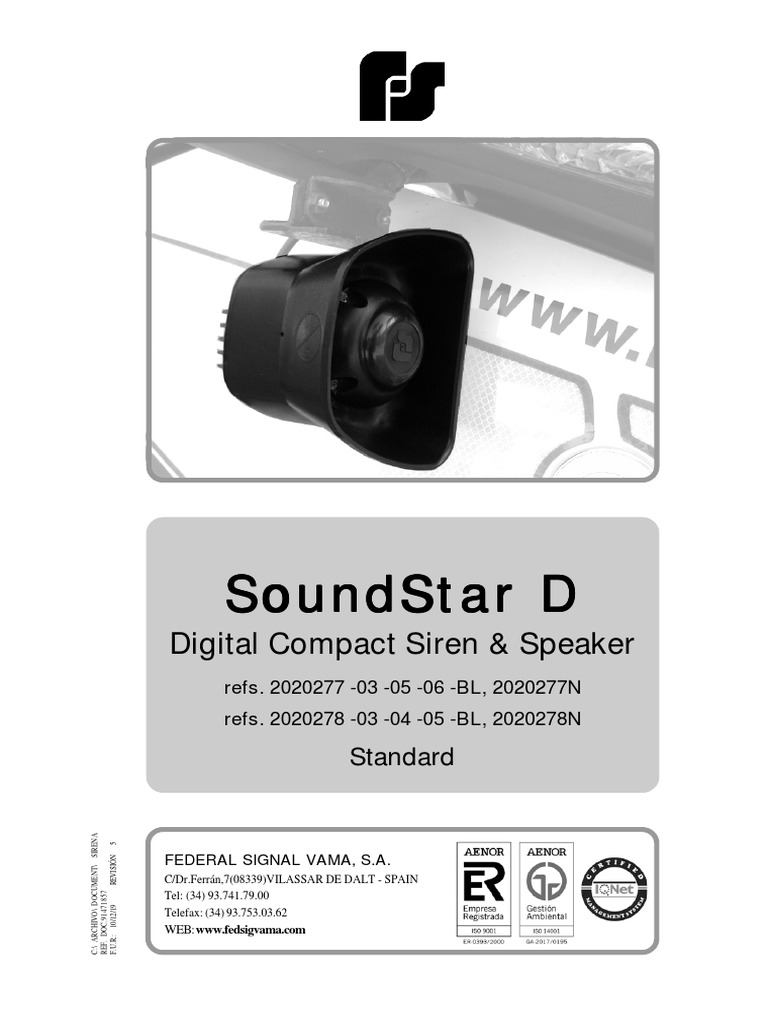 Manual de Instalación SoundStar D | PDF | Física | Metrología