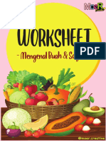 Printable Worksheet - Mengenal Buah Dan Sayur