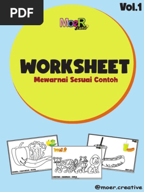 2. Printable Worksheet - Mewarnai Sesuai Contoh Vol. 1
