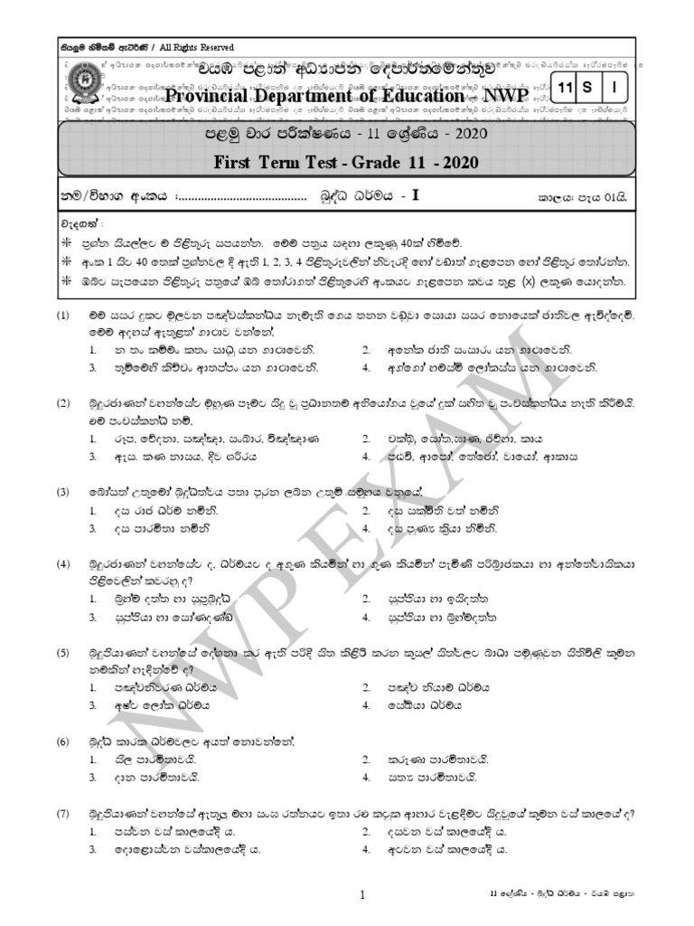 Buddhism Grade 11 Pdf