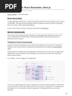 Getting Started React Essentials - Nextjs