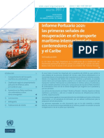 Informe Portuario 2021: Las Primeras Señales de Recuperación en El Transporte Marítimo Internacional Vía Contenedores de América Latina y El Caribe