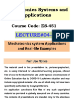 LEC 04 - 05 Mechatronics Systems and Applications