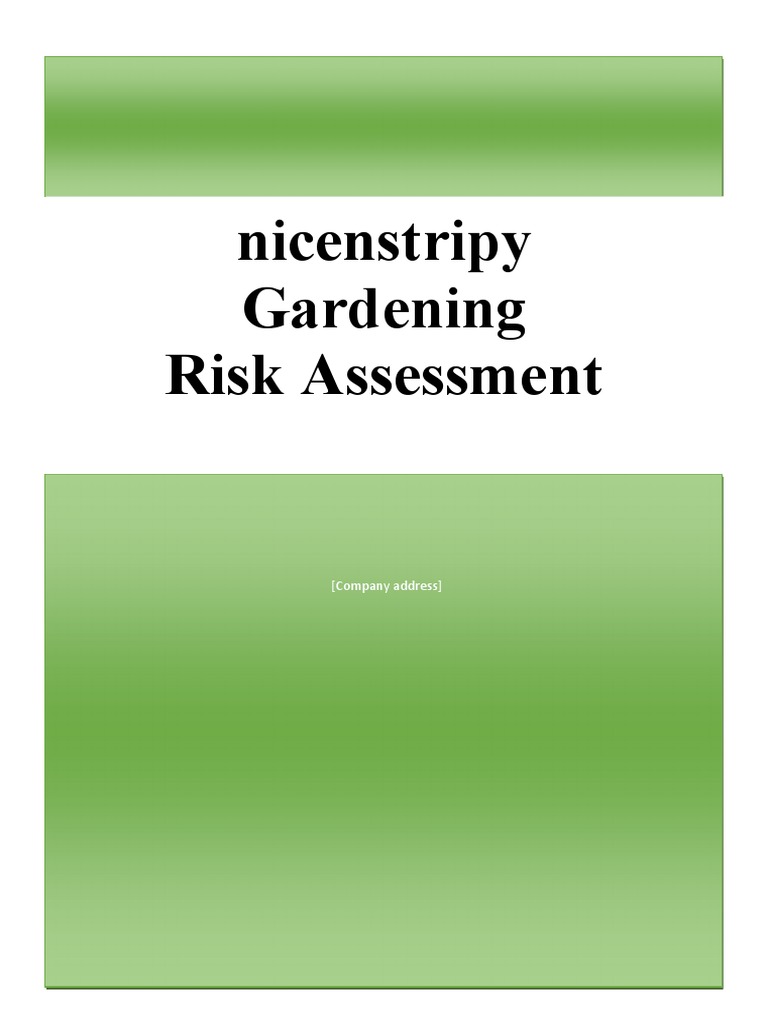 Gardening Risk Assessment Template | PDF | Risk | Mower