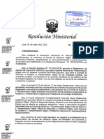 RM 109-2022-EF-44 Conformación Del Comité de Gobierno y Transformación Digital Del MEF PDF