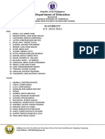 List of Pupils III-Humility SY 2022-2023