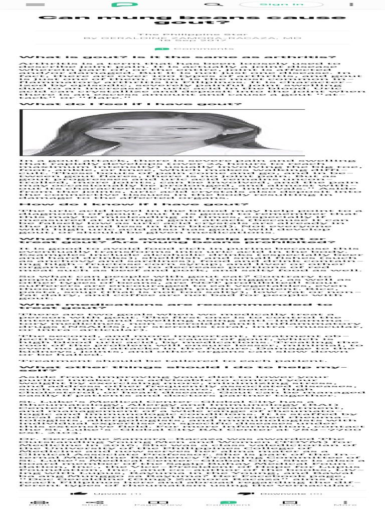 Can Mung Beans Cause Gout Download Free PDF Gout Medical Specialties