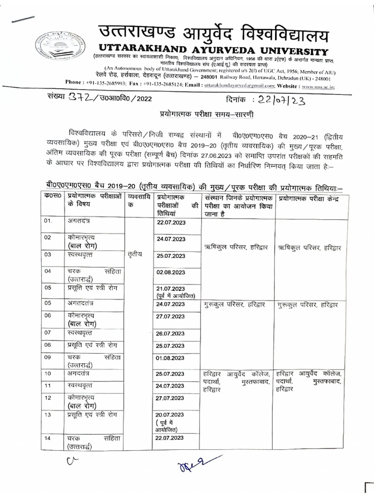 3rd Proff Pratical Date Batch 2019 | PDF