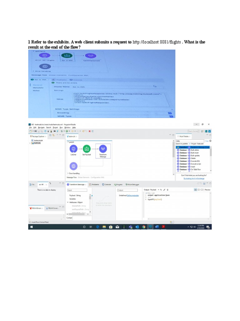 MuleSoft Exam Questions and Answers | PDF | Databases | Json